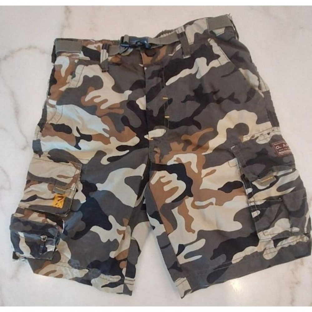 APCO Shorts Boys Size 6‎ Camo Green Brown Cargo Straight